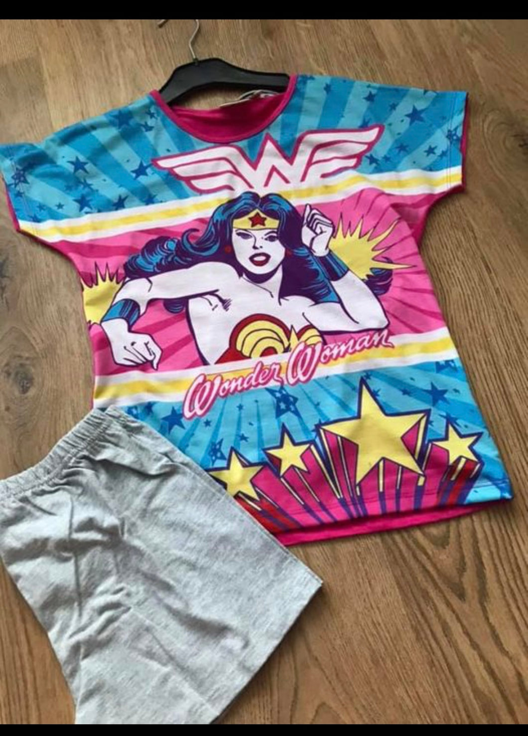 Wonder Woman SHORT pyjamas- 3/4 years