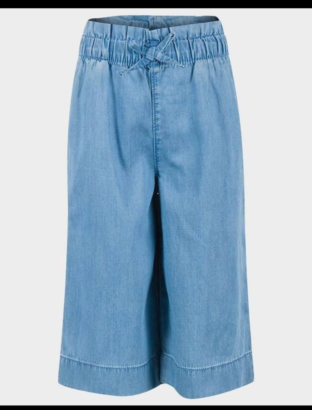 Chambray cropped summer trousers