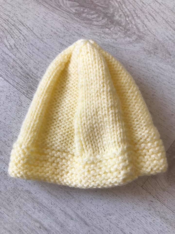 (1) handmade knitted baby hat -newborn