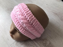 Load image into Gallery viewer, (2) handmade knitted headband ear warmers

