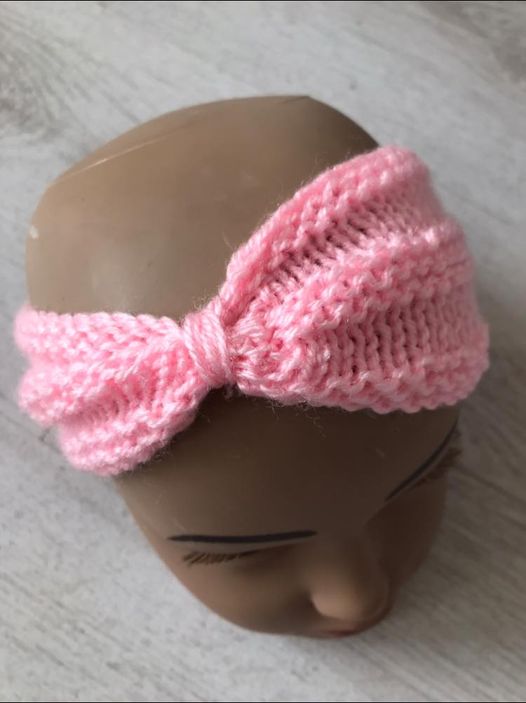 (1) handmade knitted headband ear warmers