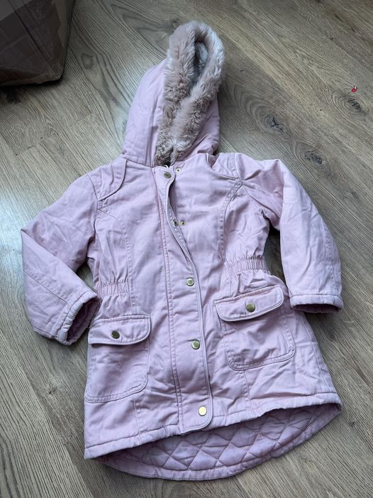 M&S pink winter coat - 5/6 years