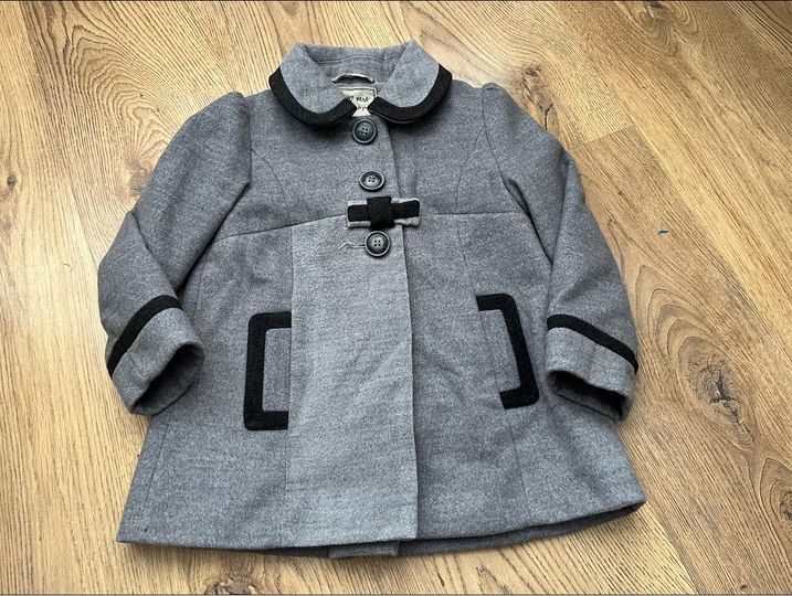 next girls grey coat - 3/4 years