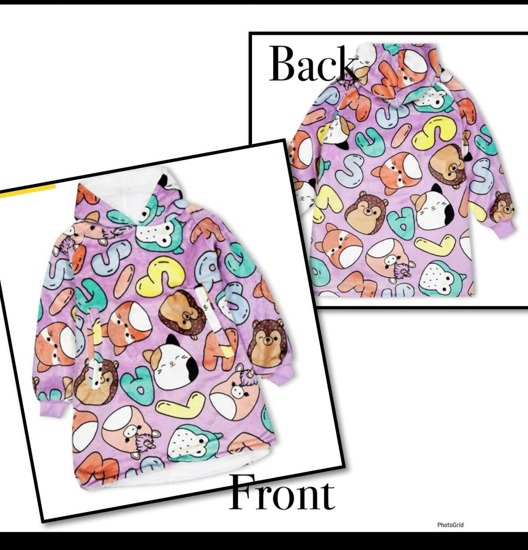 Squishmallow hooded blanket - one size (approx 6-12 years)
