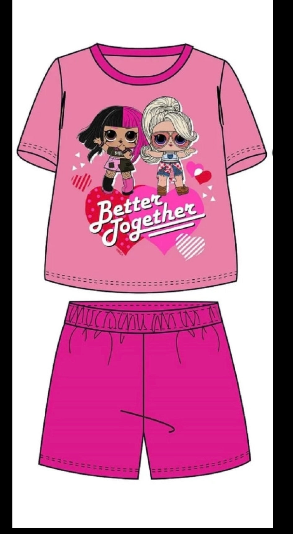 LOL short pyjamas- 5/6 years