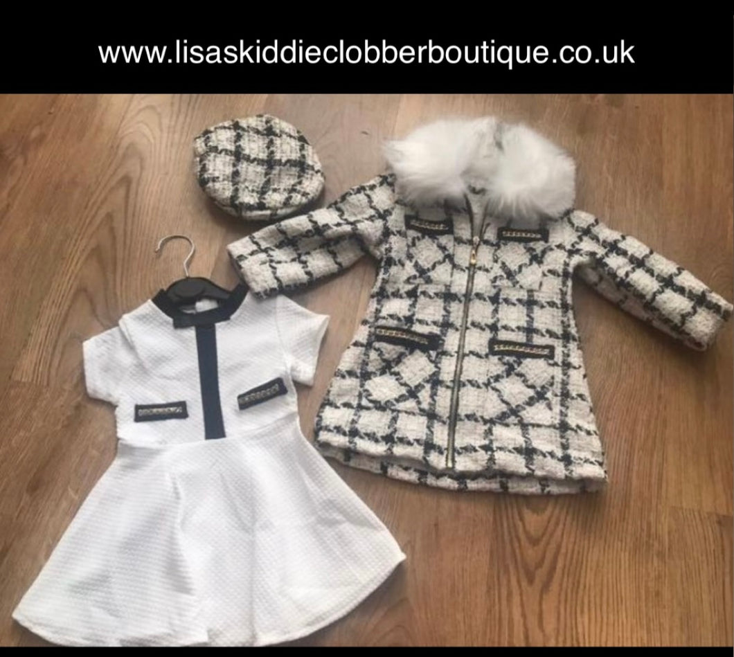 Coat, dress and hat set