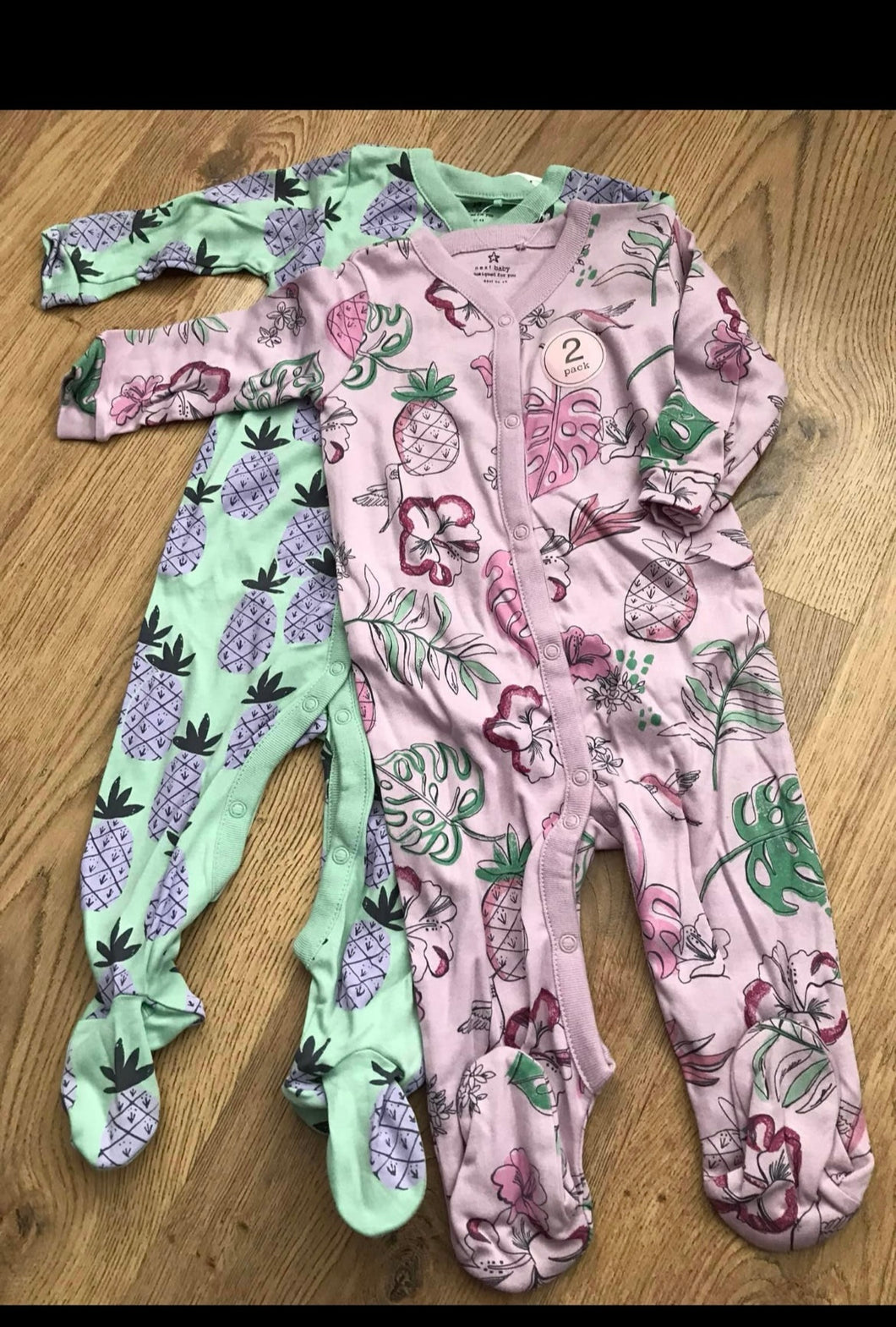 Next 2pk sleepsuits
