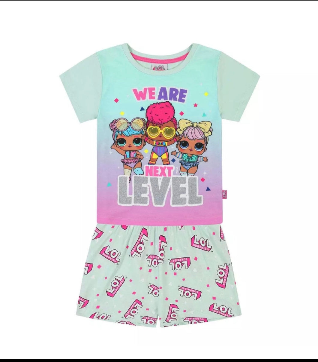 LOL short pyjamas- 7/8 years