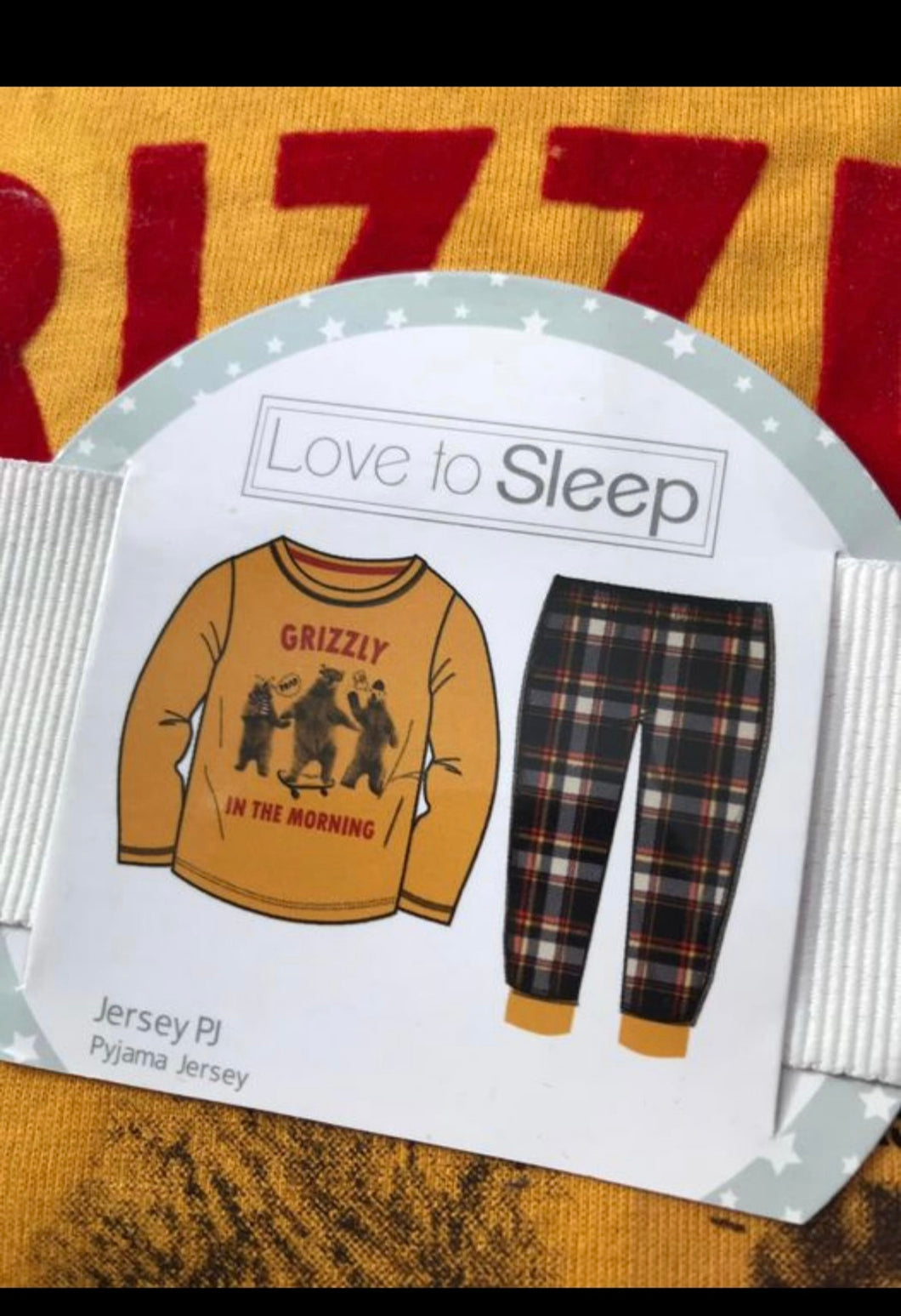 ‘Grizzly in the morning’ pyjamas Brand new- 5/6 years