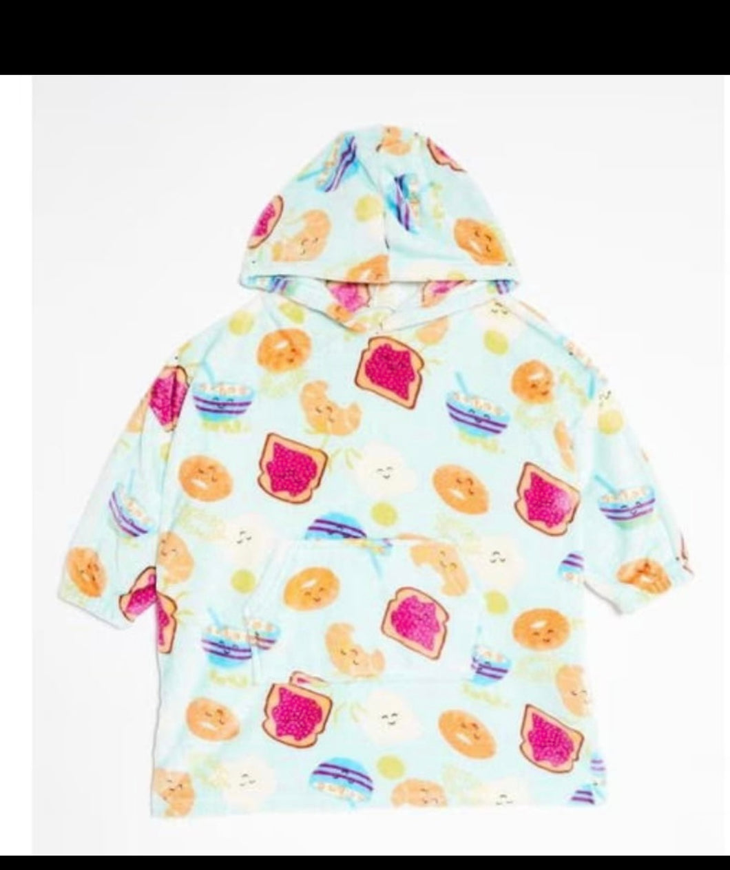 Breakfast hooded poncho