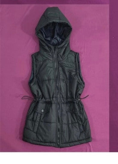 Hooded gilet - black