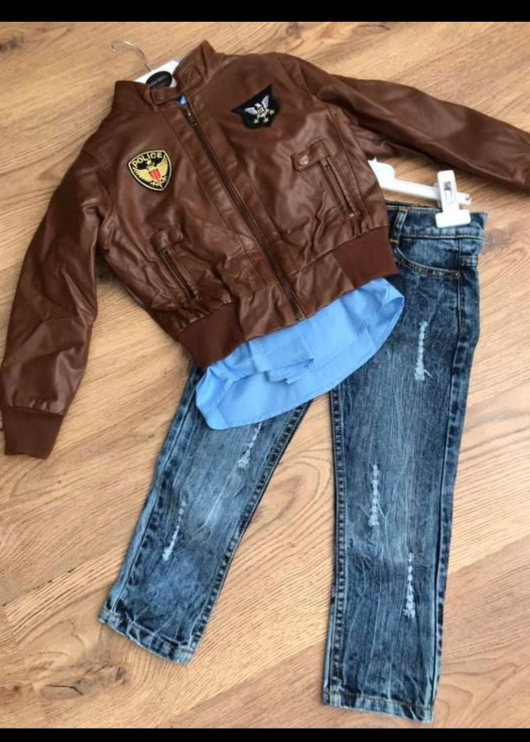 Jacket, shirt and jeans set