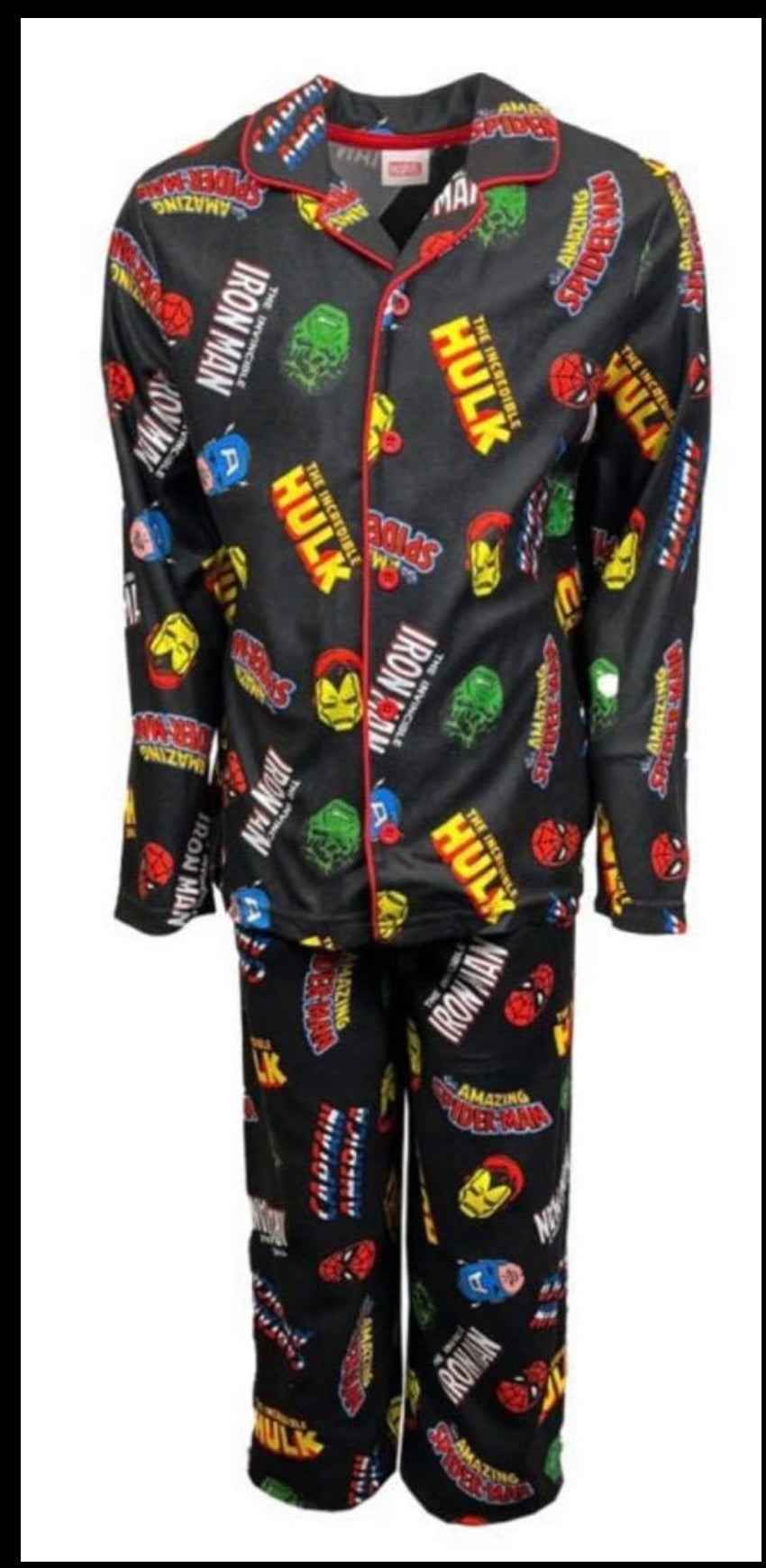 Marvel avengers button pyjamas