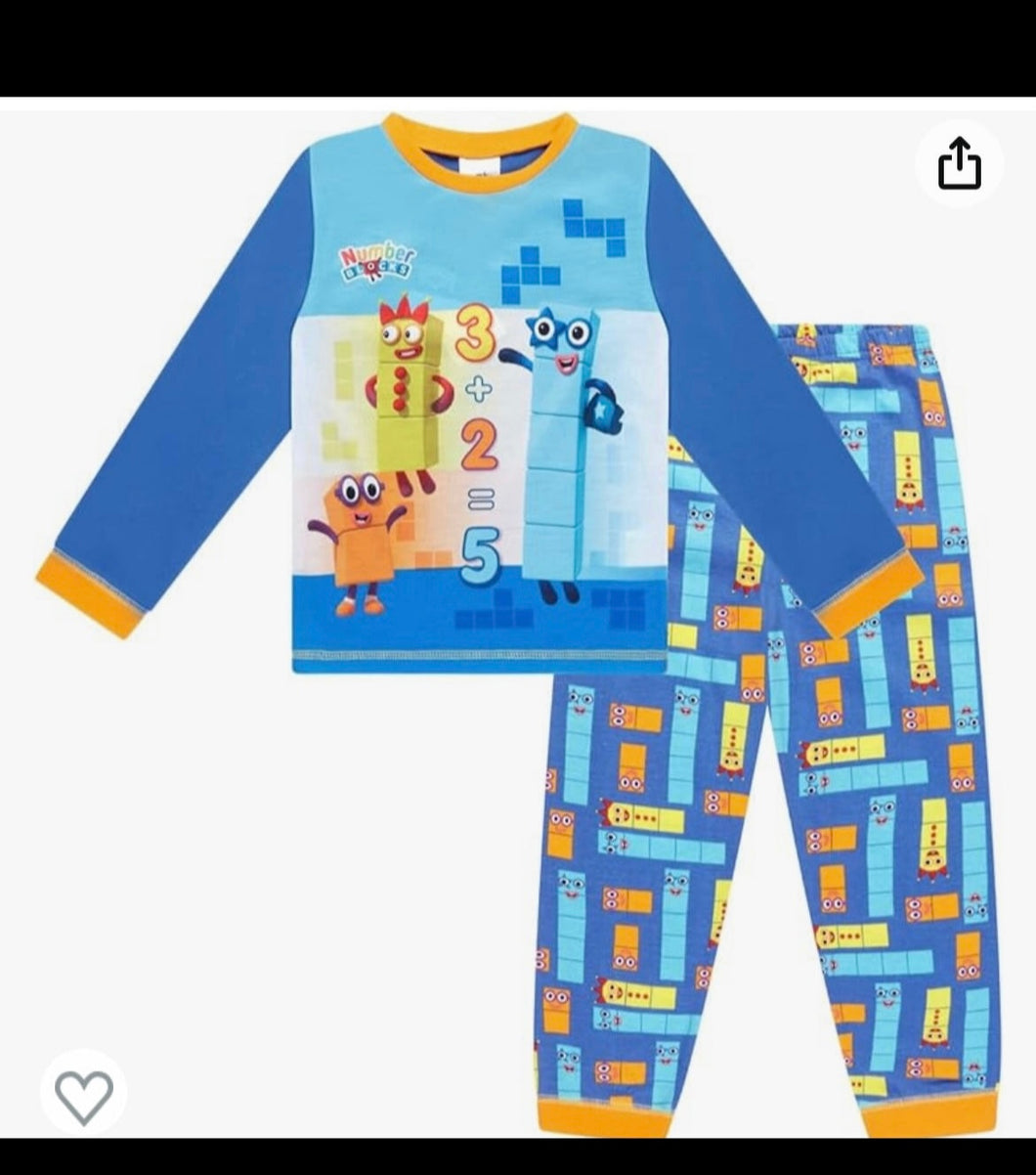 Numberjacks pyjamas- 7/8 years