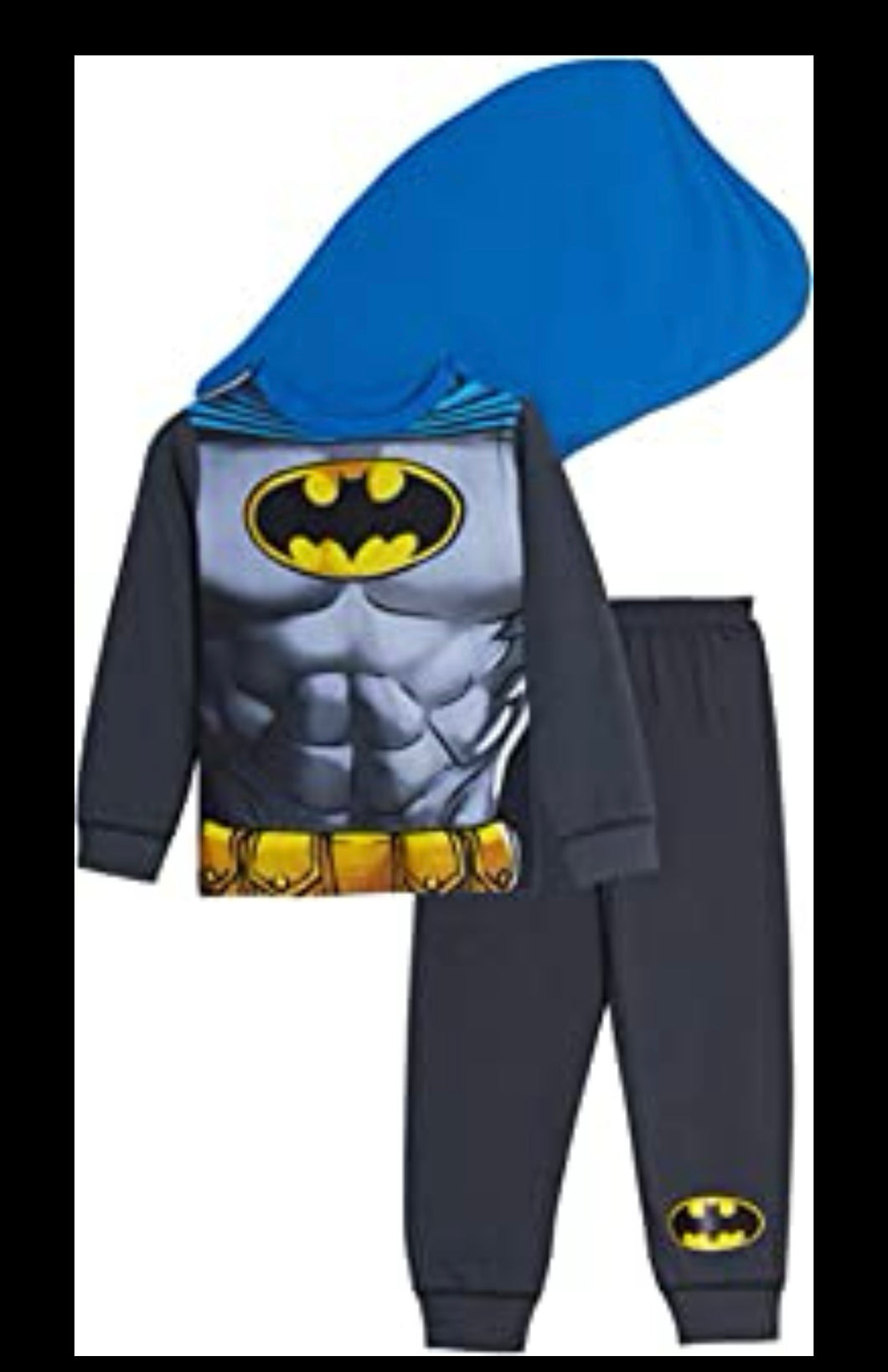 Batman pyjamas with cape - 2/3 years