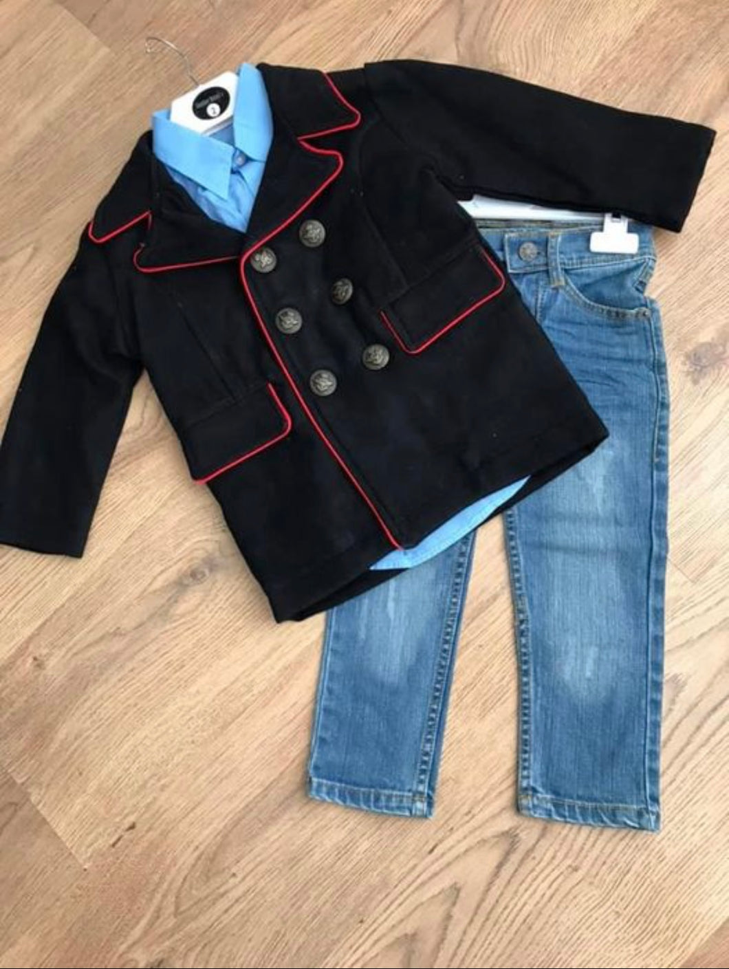 Jacket, jeans and shirt set