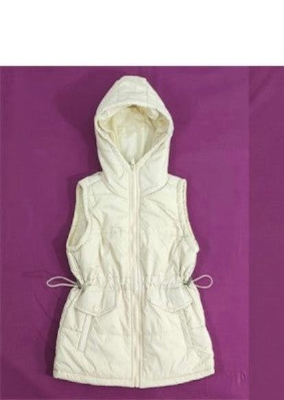 Hooded gilet - beige