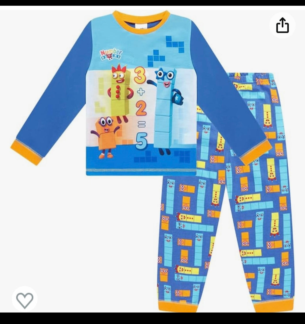 Numberjacks pyjamas- 3/4 years