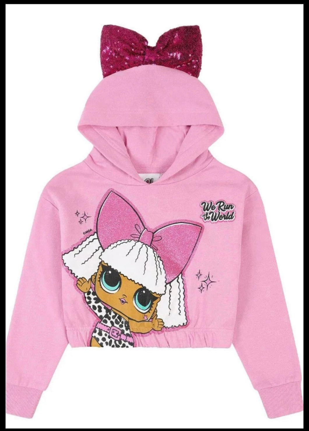 LOL hooded cropped jumper