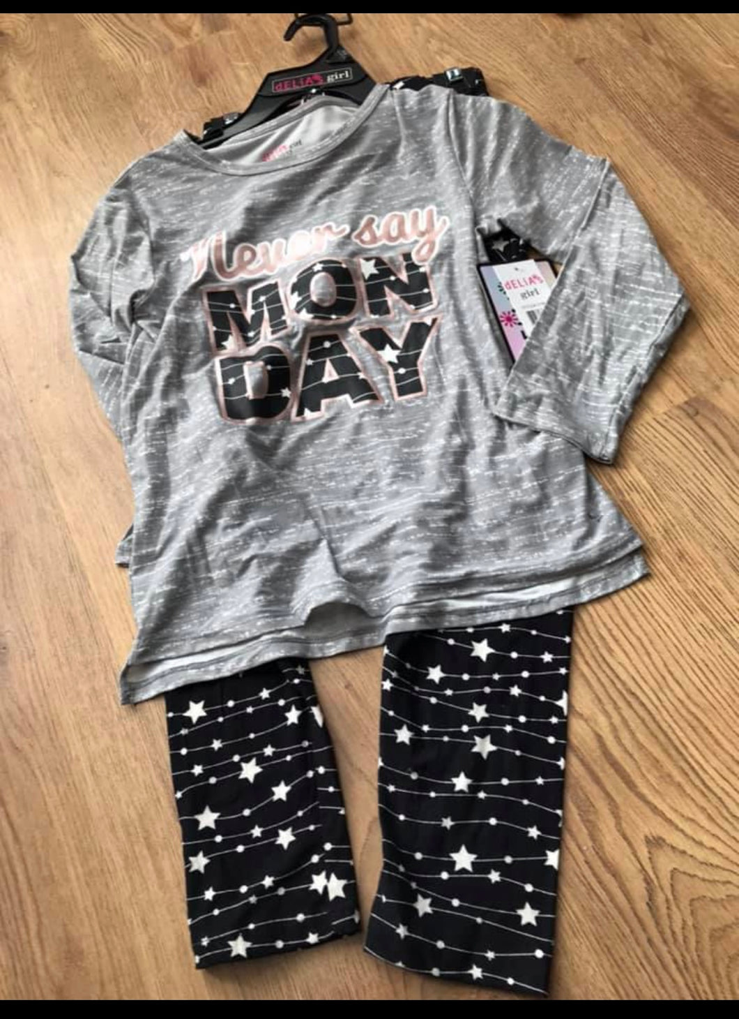Never say Monday pyjamas -10/12 years