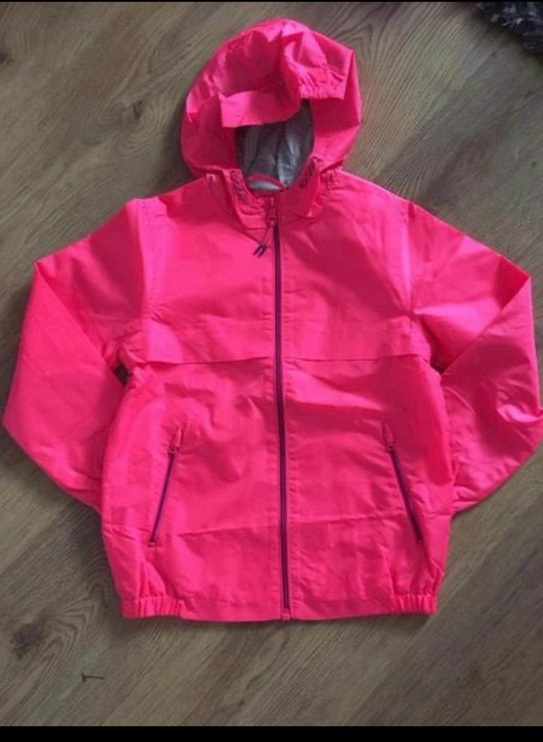 Pink rain coats