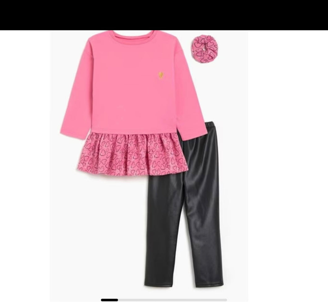 Trousers, top and scrunchie set