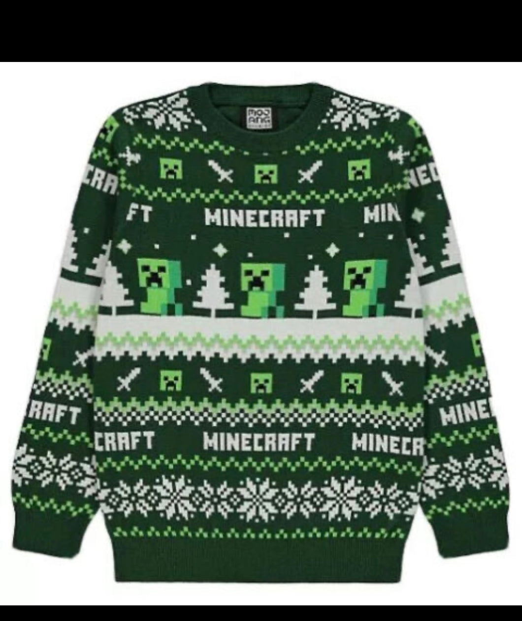 Minecraft Christmas jumper - 10/11 years