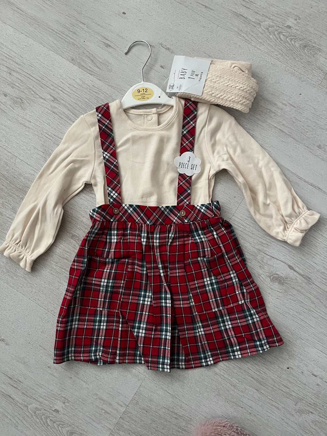 3pc tartan dress set