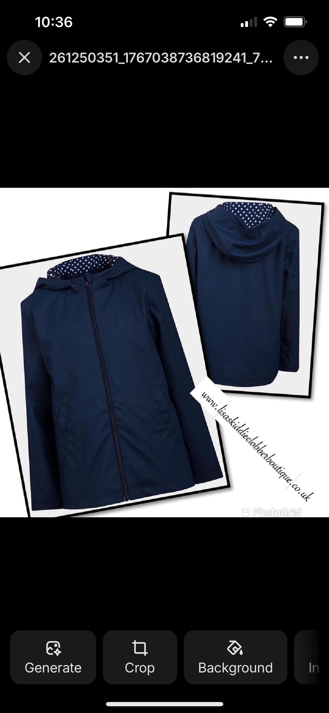 Navy rain jacket