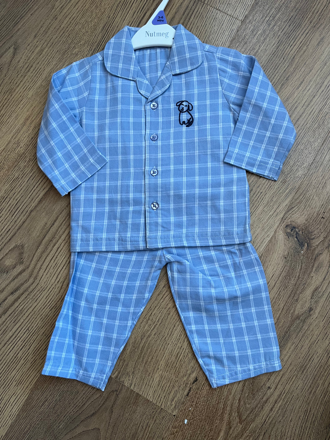 Blue checked pyjamas