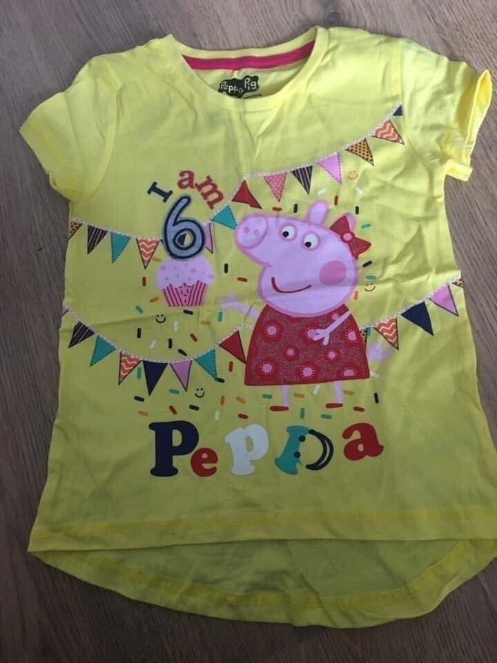 Peppa pig age t-shirt - I am 6 (6 years)